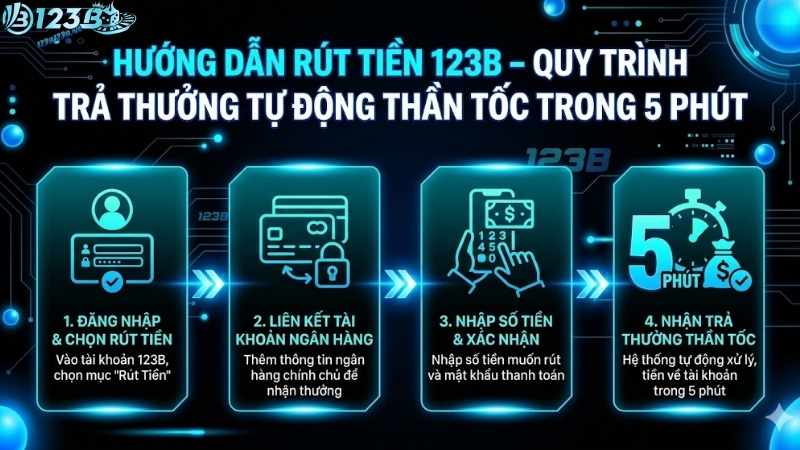Hướng Dẫn Rút Tiền 123B – Quy Trình Trả Thưởng Tự Động Thần Tốc Trong 5 Phút