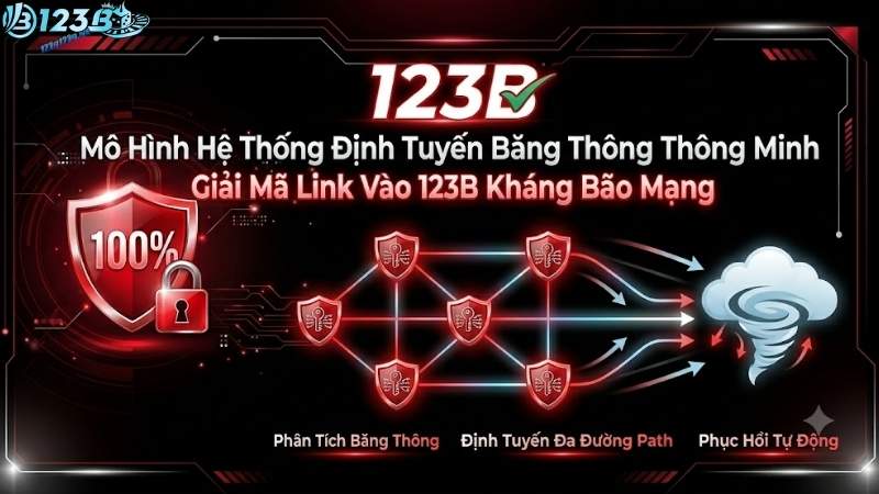 Mô hình hệ thống định tuyến băng thông thông minh giải mã link vào 123b kháng bão mạng