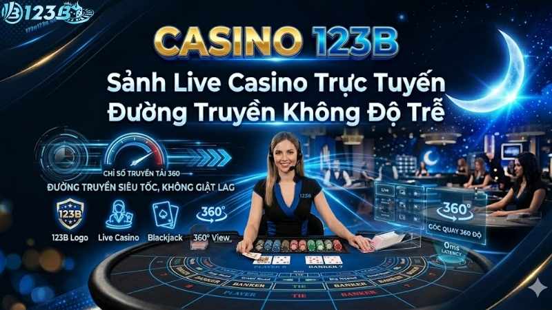 Casino 123B – Sảnh Live Casino Trực Tuyến Đường Truyền Không Độ Trễ Sảnh live casino trực tuyến đường truyền không độ trễ.