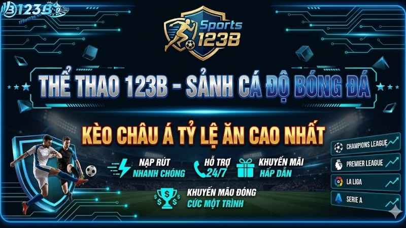 Thể Thao 123B – Sảnh Cá Độ Bóng Đá Kèo Châu Á Tỷ Lệ Ăn Cao Nhất
